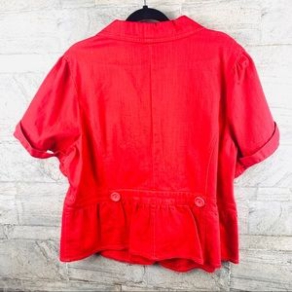 Torrid Red Denim Jacket Size (3) 3X 22/24 - Picture 5 of 8